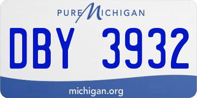 MI license plate DBY3932