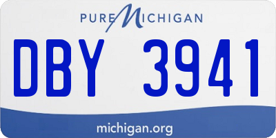 MI license plate DBY3941