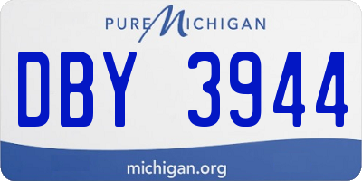 MI license plate DBY3944