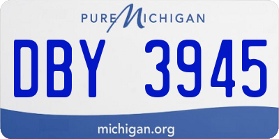 MI license plate DBY3945