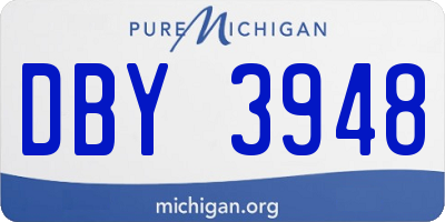 MI license plate DBY3948