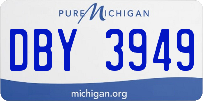 MI license plate DBY3949