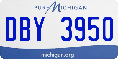 MI license plate DBY3950
