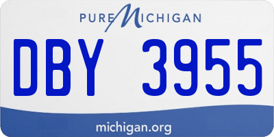 MI license plate DBY3955