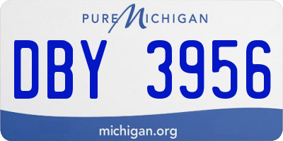 MI license plate DBY3956