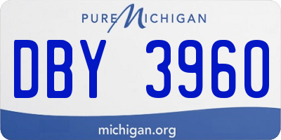 MI license plate DBY3960