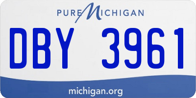 MI license plate DBY3961