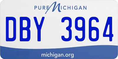 MI license plate DBY3964