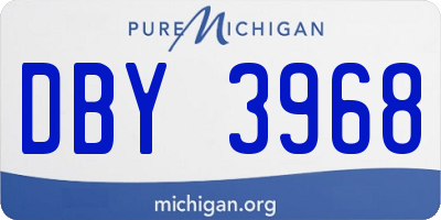 MI license plate DBY3968