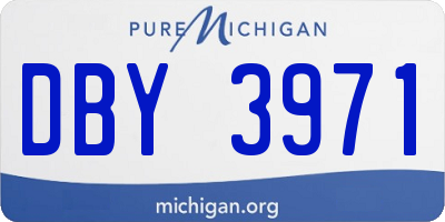 MI license plate DBY3971