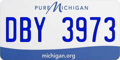 MI license plate DBY3973