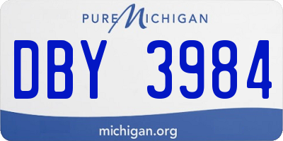 MI license plate DBY3984