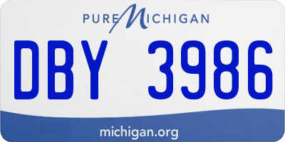 MI license plate DBY3986