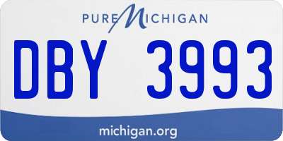 MI license plate DBY3993