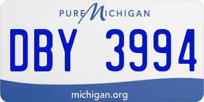 MI license plate DBY3994