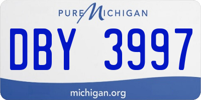 MI license plate DBY3997