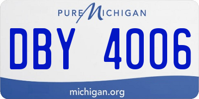 MI license plate DBY4006
