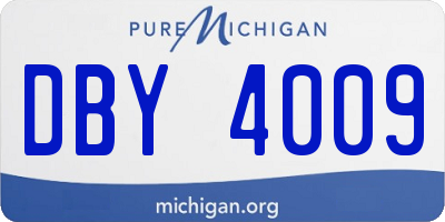 MI license plate DBY4009