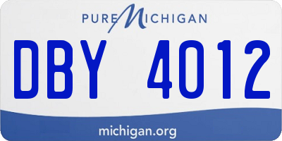 MI license plate DBY4012