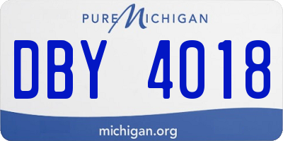 MI license plate DBY4018