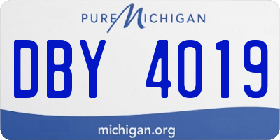 MI license plate DBY4019