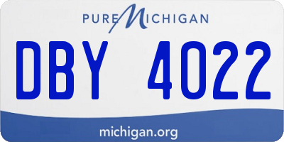MI license plate DBY4022