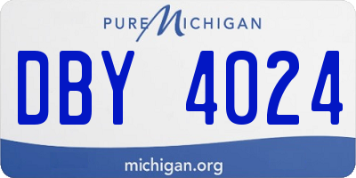 MI license plate DBY4024