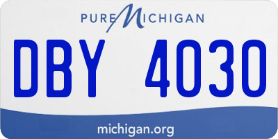 MI license plate DBY4030