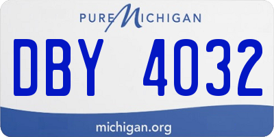 MI license plate DBY4032