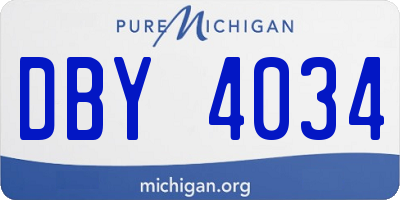 MI license plate DBY4034