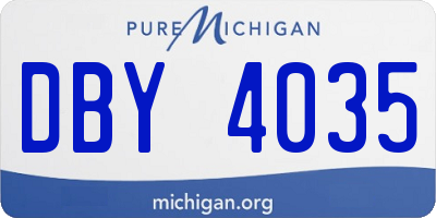 MI license plate DBY4035