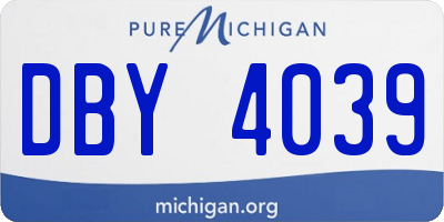 MI license plate DBY4039