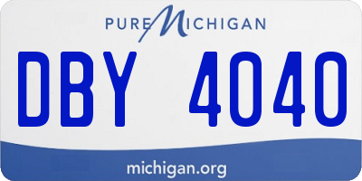 MI license plate DBY4040