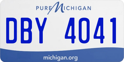 MI license plate DBY4041