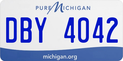 MI license plate DBY4042
