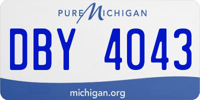 MI license plate DBY4043