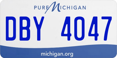 MI license plate DBY4047