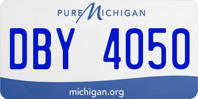 MI license plate DBY4050