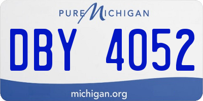 MI license plate DBY4052