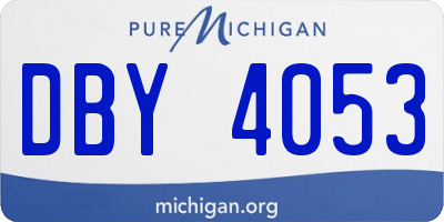 MI license plate DBY4053