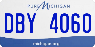 MI license plate DBY4060