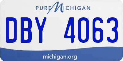 MI license plate DBY4063