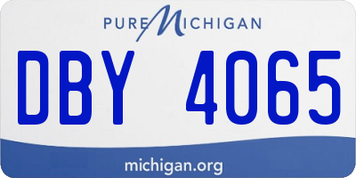 MI license plate DBY4065