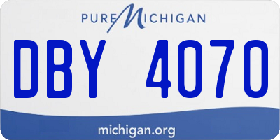 MI license plate DBY4070