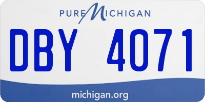 MI license plate DBY4071