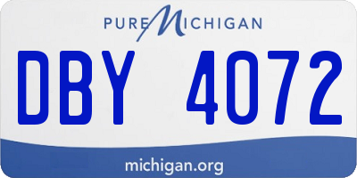 MI license plate DBY4072