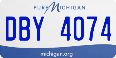 MI license plate DBY4074