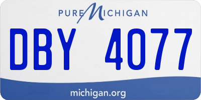 MI license plate DBY4077