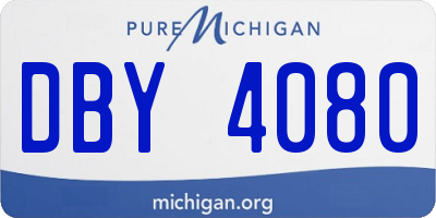 MI license plate DBY4080