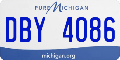 MI license plate DBY4086